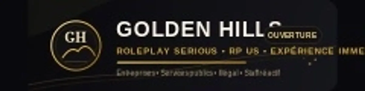 Bannière du serveur Golden Hills Bannière du serveur Golden Hills